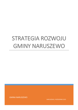 Strategia Rozwoju Gminy Naruszewo
