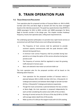 9. Train Operation Plan