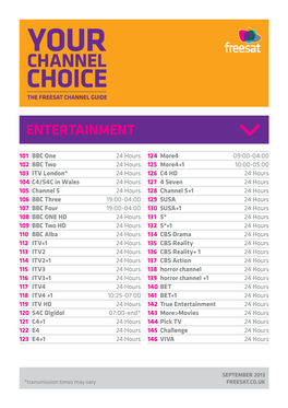 Choice the Freesat Channel Guide
