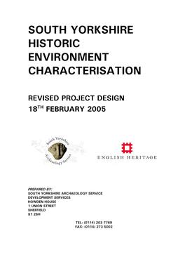 South Yorkshire Historic Environment Characterisation