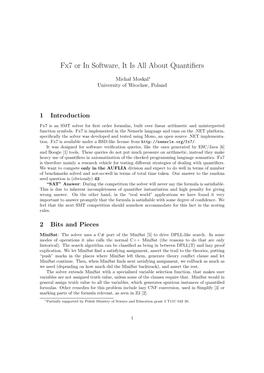 Fx7 Or in Software, It Is All About Quantifiers