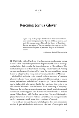 Rescuing Joshua Glover