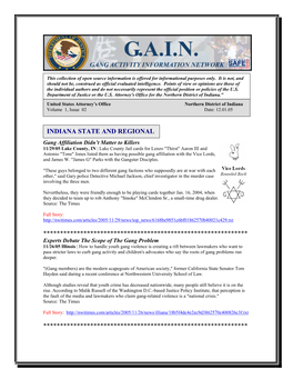 December 2005 G.A.I.N. Newsletter (PDF)