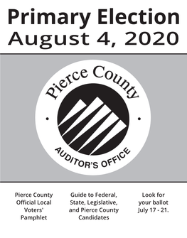 Primary Election August 4, 2020