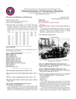 Chronology of Charles E. Caster, DC & Family Word Count