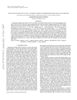 The Active Nucleus of IC4970: a Nearby Example of Merger-Induced