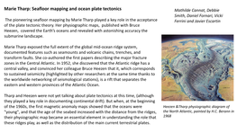 Marie Tharp: Seafloor Mapping and Ocean Plate Tectonics