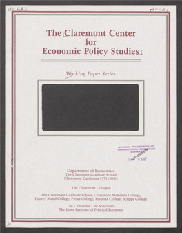 The Rtclaremont Center for Economic Policy Studies K