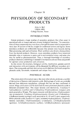 COTTON PHYSIOLOGY, Chapter 38