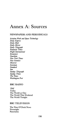Annex A: Sources