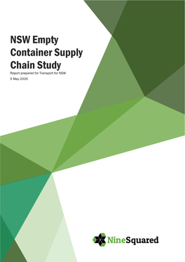 NSW Empty Container Supply Chain Study Report Prepared for Transport for NSW 5 May 2020