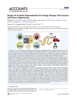 Design of Complex Nanomaterials for Energy Storage