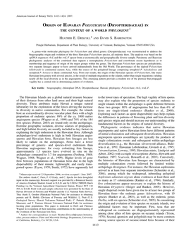 Dryopteridaceae) in the Context of a World Phylogeny1