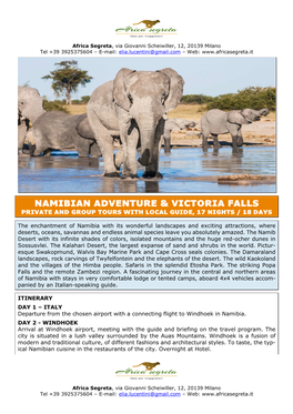 Namibian Adventure & Victoria Falls