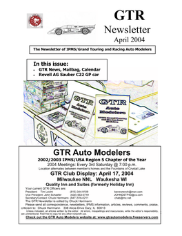 GTR Auto Modelers 2002/2003 IPMS/USA Region 5 Chapter of the Year