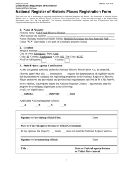 National Register of Historic Places Registration Form