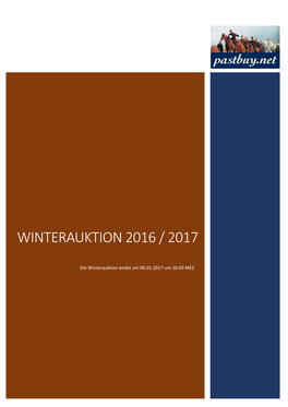 Winterauktion 2016 / 2017