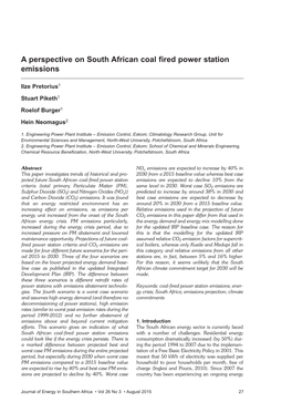 A Perspective on South African Coal Fired Power Station Emissions