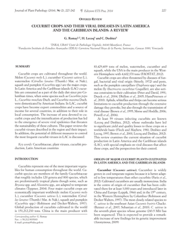 Cucurbit Crops and Their Viral Diseases in Latin America and the Caribbean Islands: a Review