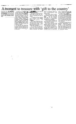 A Moment to Treasure with 'Gift to the Country' (NST 06/06/1992)