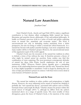 Natural Law Anarchism