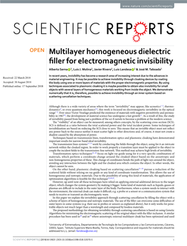 Multilayer Homogeneous Dielectric Filler for Electromagnetic Invisibility