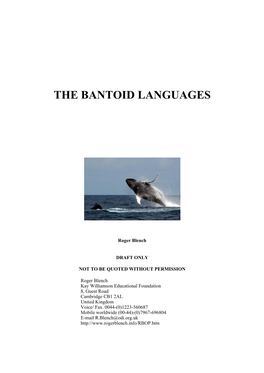 The Bantoid Languages