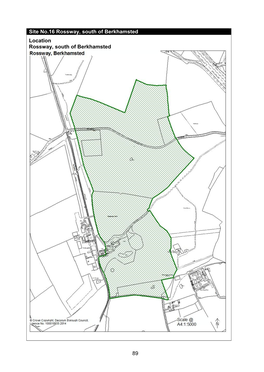 Site No.16 Rossway, South of Berkhamsted Location Rossway, South of Berkhamsted