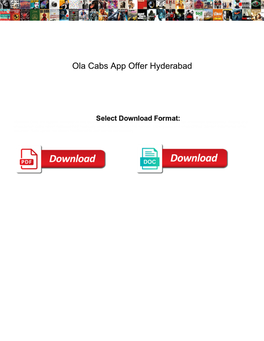 Ola Cabs App Offer Hyderabad Shiva