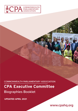 CPA Executive Committee Biographies Booklet