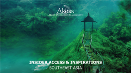 Insider Access & Inspirations Southeast Asia