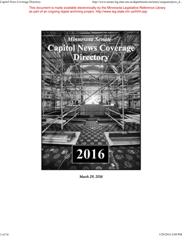 Capitol News Coverage Directory