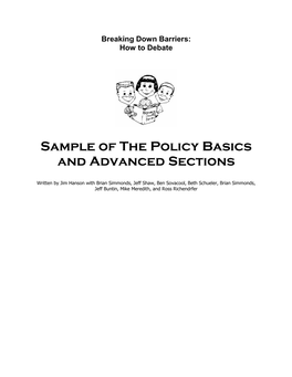 Sample of the Policy Basics and Advanced Sections