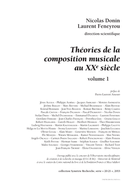 Arnold Schoenberg : Généalogie D’Une Théorie Musicale