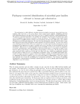 Phylogeny-Corrected Identification of Microbial Gene Families Relevant To