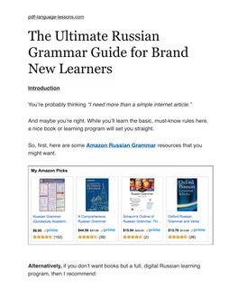 The Ultimate Russian Grammar Guide for Brand New Learners