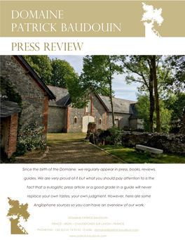 Press Review Domaine Patrick Baudouin