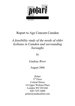 Report to Age Concern Camden