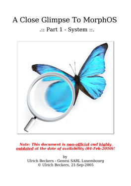 A Close Glimpse to Morphos .:: Part 1 - System