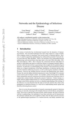 Networks and the Epidemiology of Infectious Disease