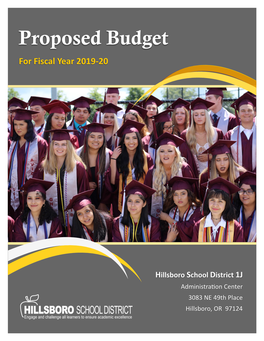 Proposed Budget for Fiscal Year 2019-20