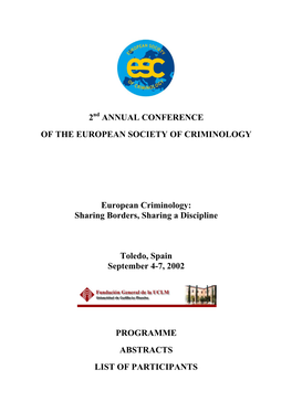 Annual Conference of the European Society of Criminology