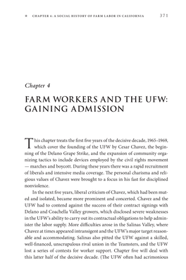 Farm Workers and the Ufw: Gaining Admission