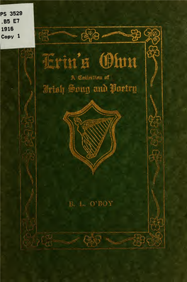 Erin's Own; a Collection of Irish Song and Poetry