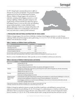 2017 Findings on the Worst Forms of Child Labor: Senegal