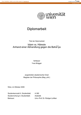 Diplomarbeit