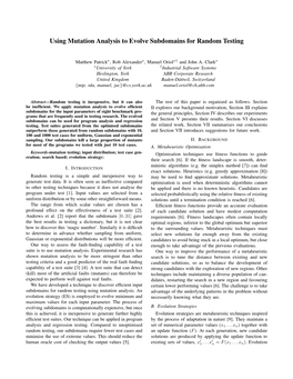 Using Mutation Analysis to Evolve Subdomains for Random Testing