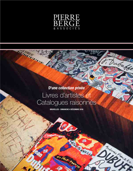 Livres D'artistes Et Catalogues Raisonnés