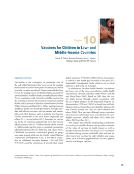 Vaccines for Children in Low- and Middle-Income Countries