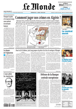 LE MONDE/PAGES<UNE>